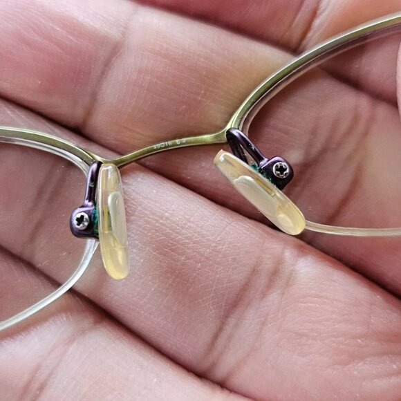 Nine West Vintage Glasses/Eyeglasses Frame Purple/Gold Tone Half Rim Frame - Picture 10 of 12